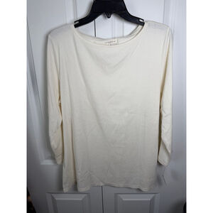 Talbots Long Sleeve Tee XL Cream